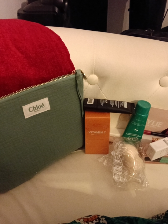 Chloe Handbags - Chloe Green Canvas Cosmetic Pouch w/Cosmetics-GWP